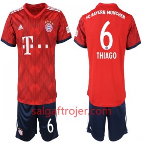 FC Bayern München Fodboldtrøjer Thiago 6 Børn Hjemmebanesæt 2018/19 Kort ærmer